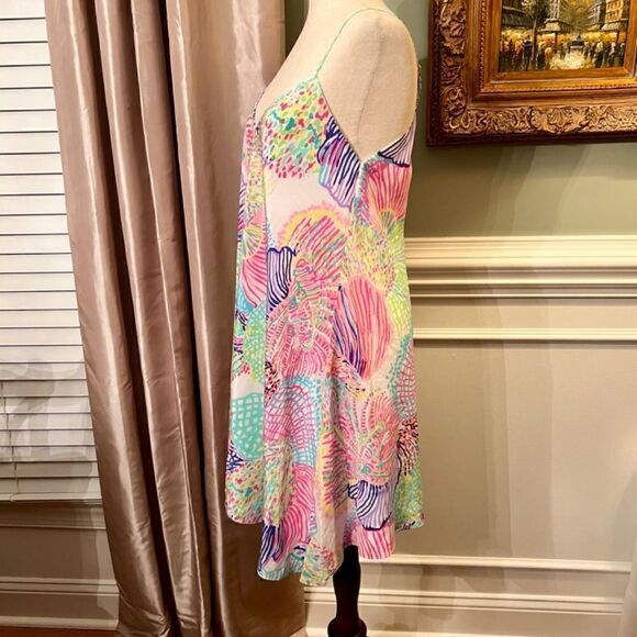 NEW Lilly Pulitzer Clara Silk Slip Dress in Roar of the Seas Print Size SMALL - Picture 3 of 7